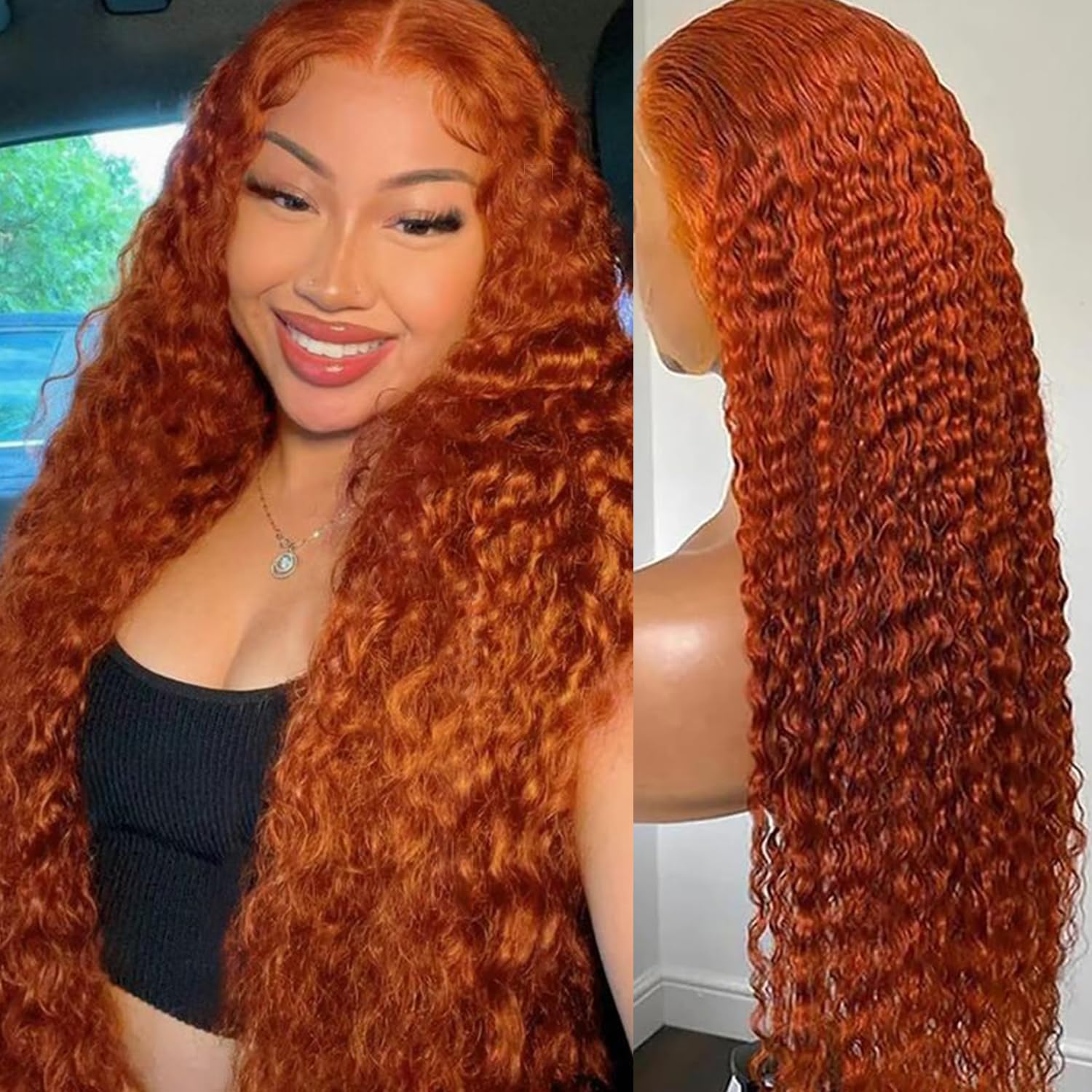 13x6 Ginger Orange Lace Front Wigs for Stunning Style
