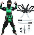 Kids Halloween Ninja Costume Set for Boys and Girls - Complete Role