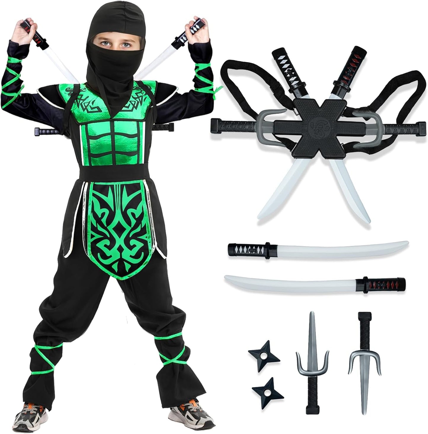 Ninja Costume Set for Kids - Perfect Halloween Outfit for Boys