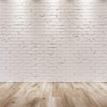 White Brick Photography Backdrop 8x8 ft - Realistic Printed Studio
