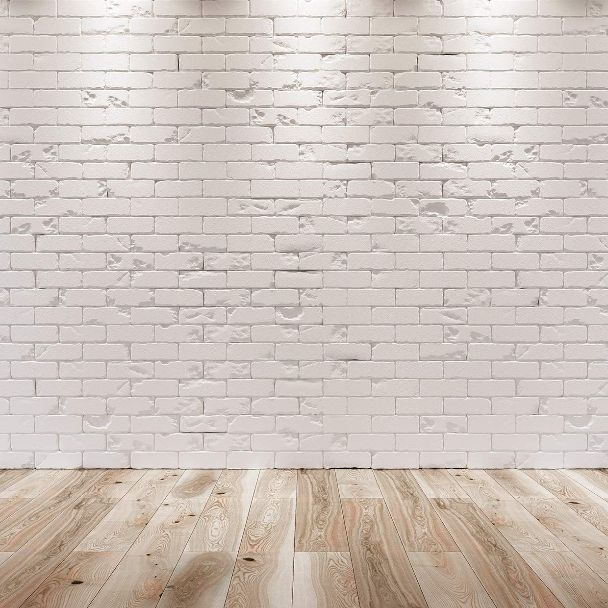 SJOLOON White Brick Photography Backdrop for Stunning Portraits
