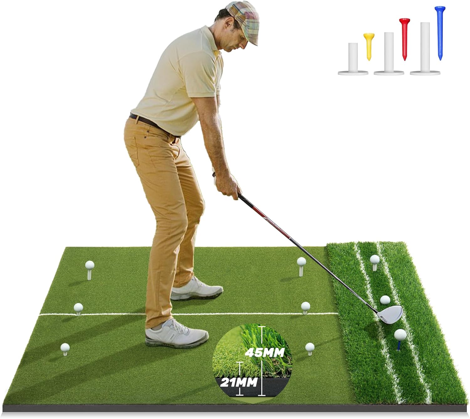 Ultimate Dual-Turf Golf Mat: Perfect Your Swing Anywhere!