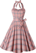 Topdress Women'sVintage Polka Audrey Dress 1950s Halter Retro Cocktail