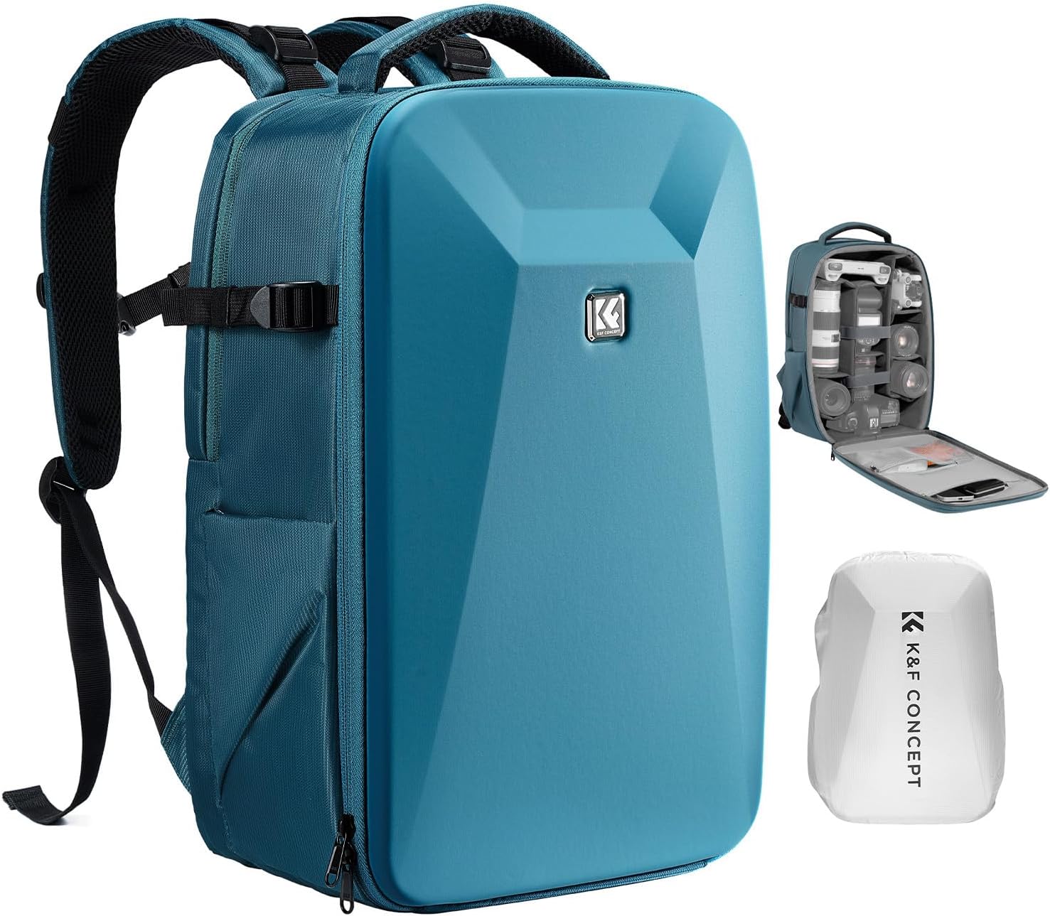 K&F Concept Hardshell Camera Backpack for DSLR and Laptop