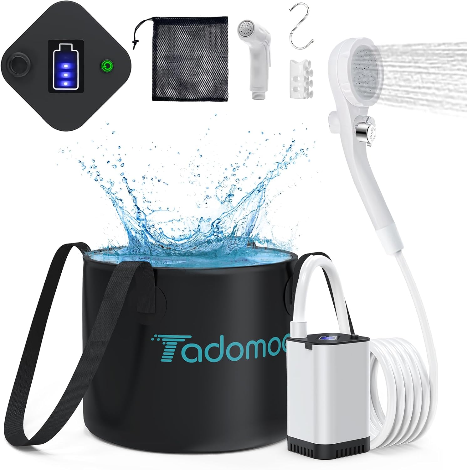 USB Rechargeable Camping Shower Pump - On-the-Go Cleanliness