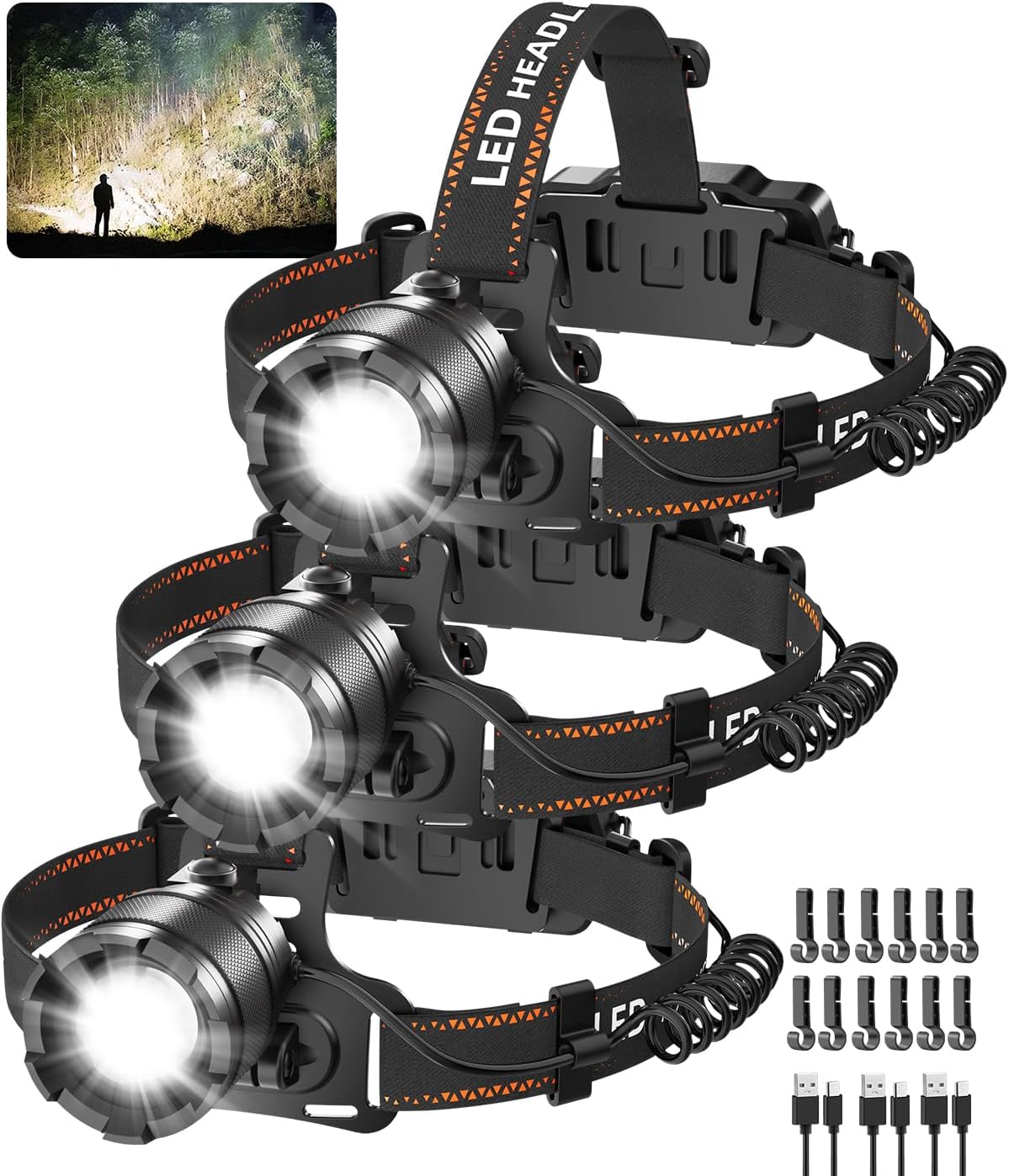 Super Bright Rechargeable Headlamps for Outdoor Adventures
