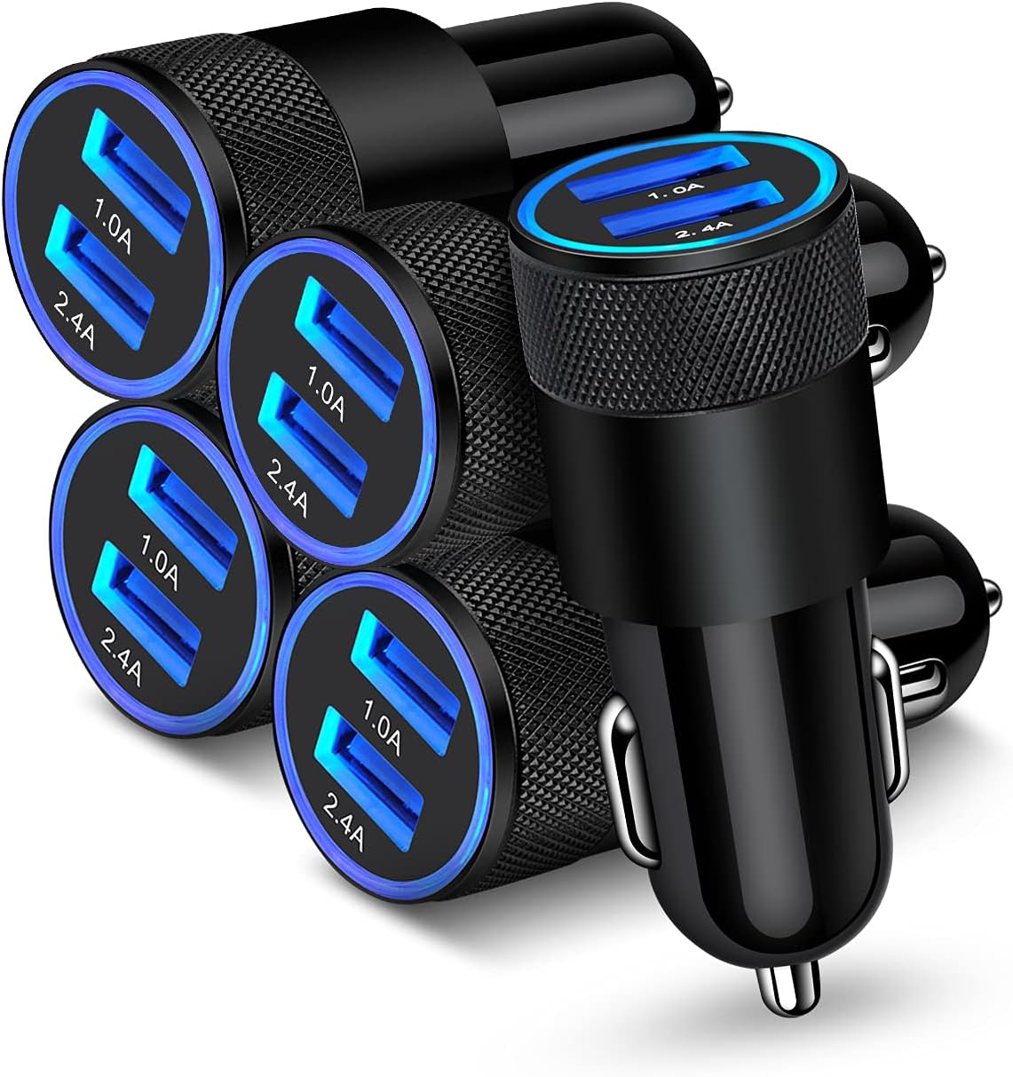 Fast Charge 5pcs Car Charger for iPhone & Samsung