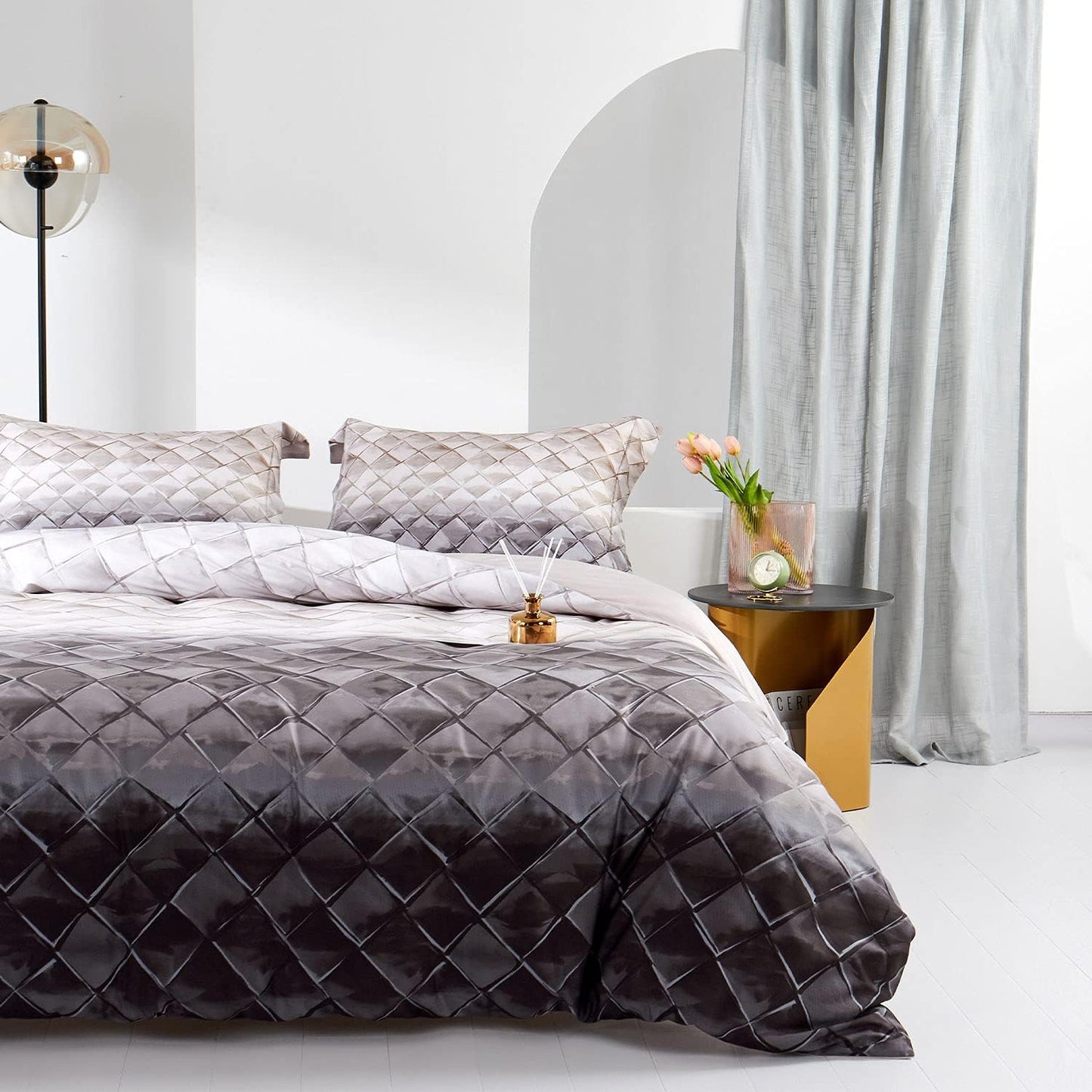 MILDLY 100% Long-Staple Cotton Duvet Cover Set for Comfort