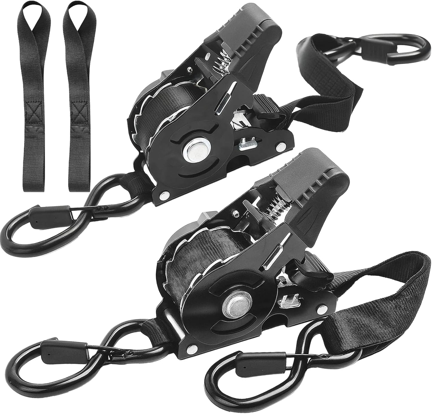 Retractable Ratchet Strap Heavy Duty 10 FT 1800 LB Strength