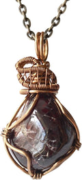 Designs by Nature Gems Necklace for Women - Reversible Garnet Pendant
