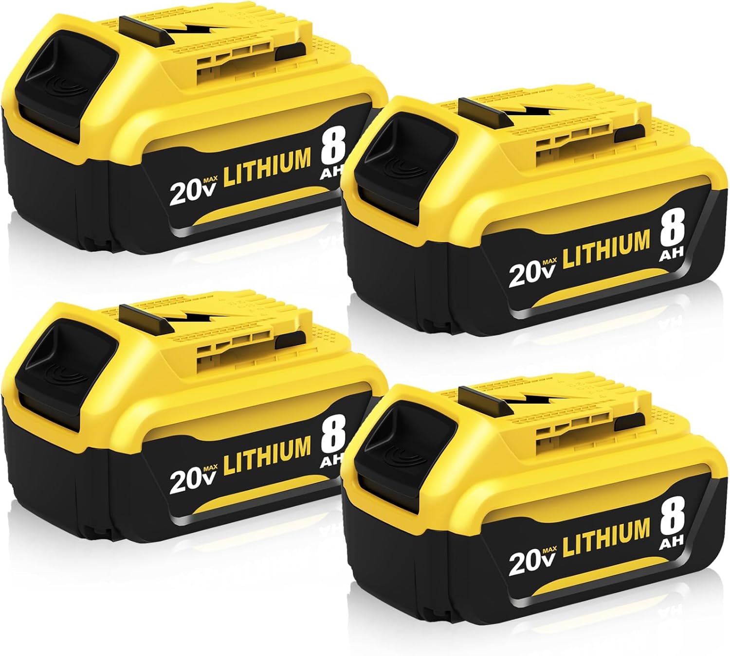High Capacity 20V 8000mAh Replacement Battery for Dewalt Tools
