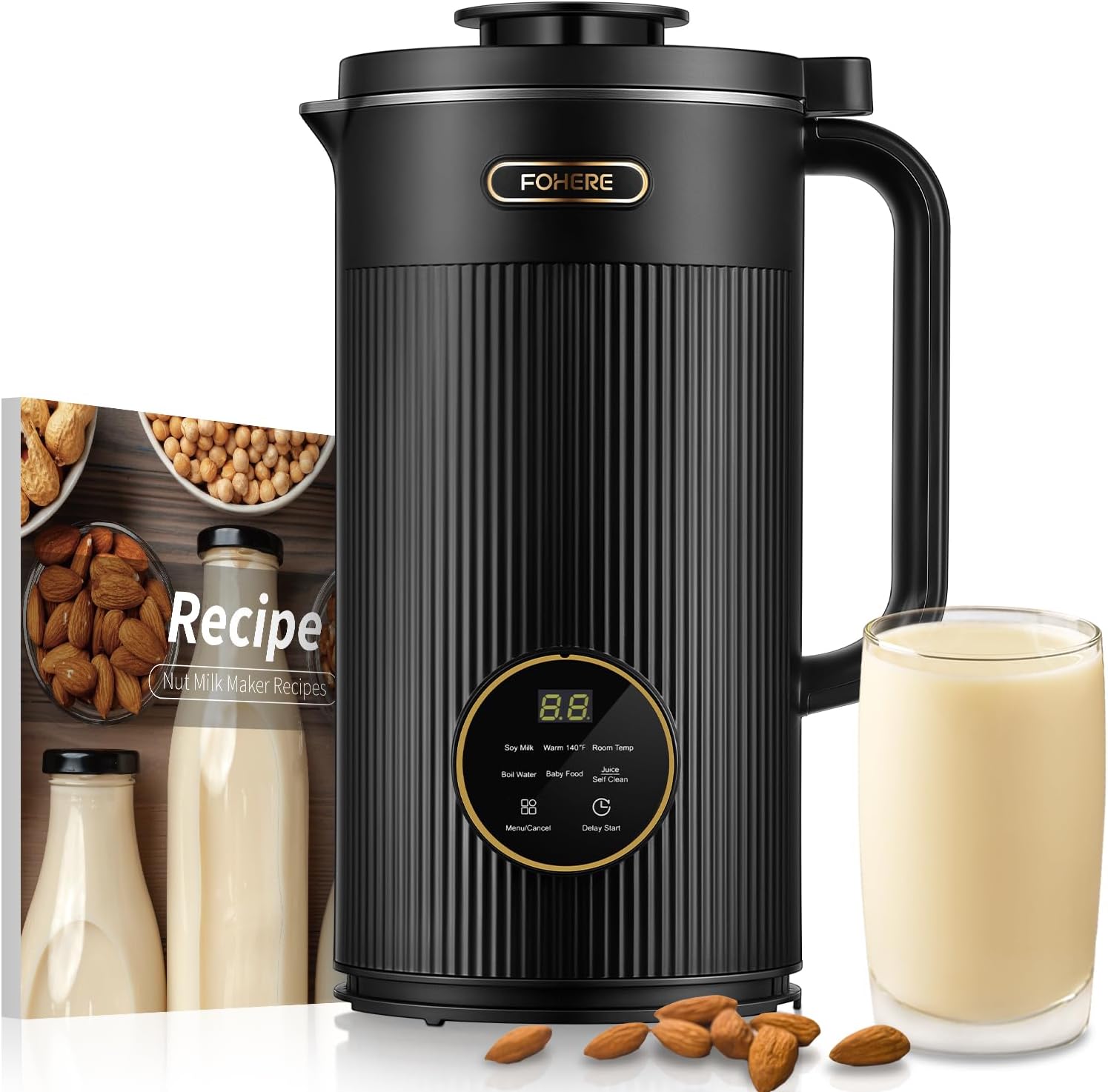 FOHERE 6-In-1 Nut Milk Maker 35oz: Plant-Based Delights!