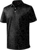 ZITY Golf Shirts for Men Short Sleeve Print Polo - Moisture Wicking as