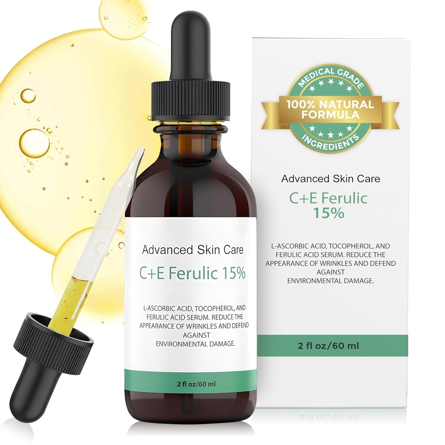 Vitamin C Face Serum with E and Ferulic Acid for Anti Aging