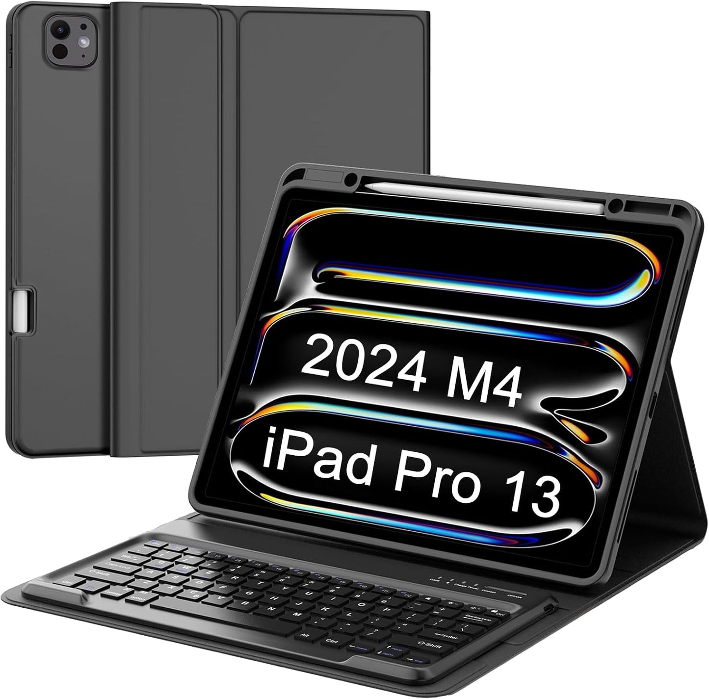 iPad Pro 13 inch Case with Keyboard, Magnetic Detachable Design