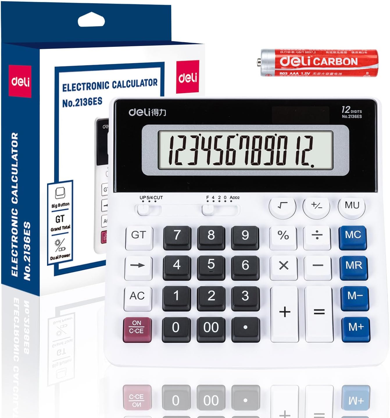 12-Digit Large Display deli Calculator