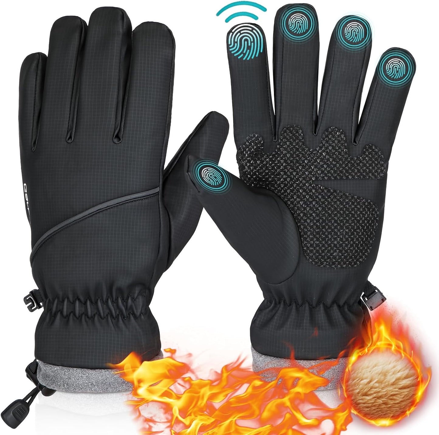 Waterproof Thermal Snow Gloves for Winter Fun by Rsebly