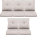 Patio Chair Cushions 5 Pack Beige - 22x24 High Back Water-Resistant