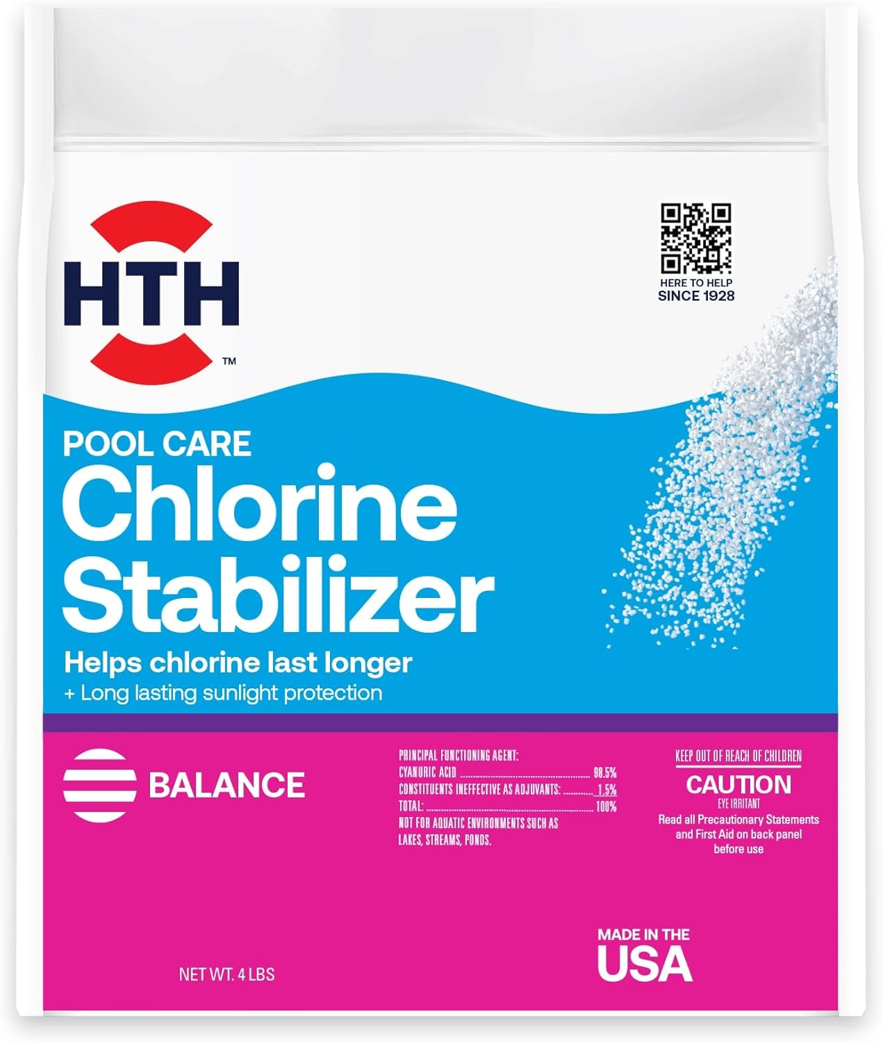 HTH Swimming Pool Care Stabilizer for Longer Chlorine Life