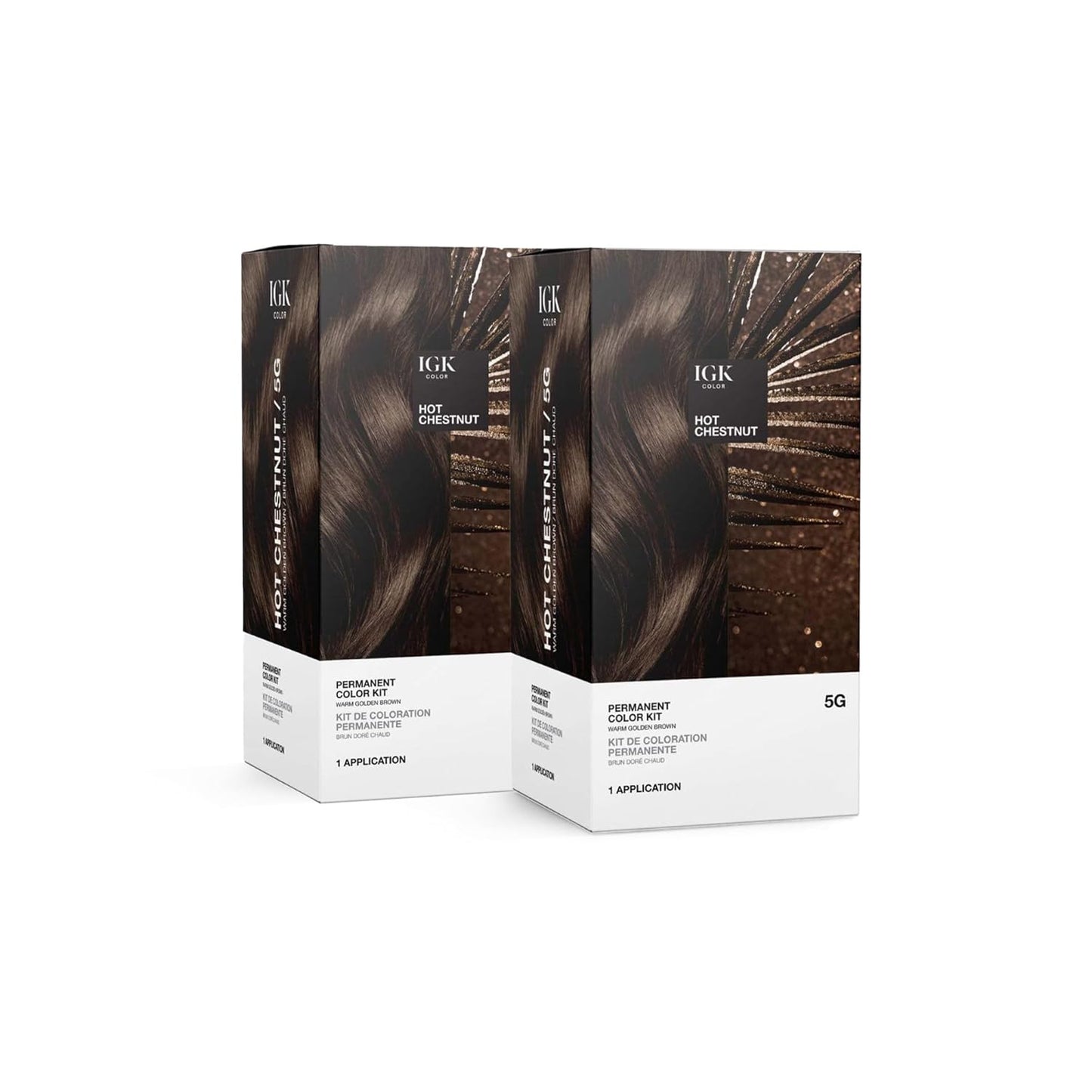 IGK Permanent Hair Color Kit 5G Hot Chestnut for Gorgeous Hair