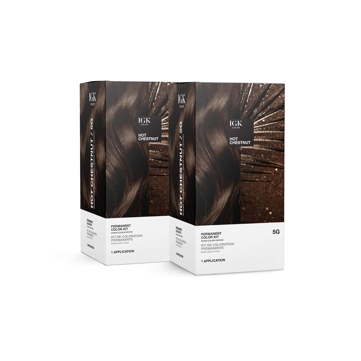 IGK Permanent Hair Color Kit 5G Hot Chestnut for Gorgeous Hair