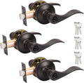 Probrico Oil Rubbed Bronze Keyed Alike Entry Door Lever Set (3 Pack)