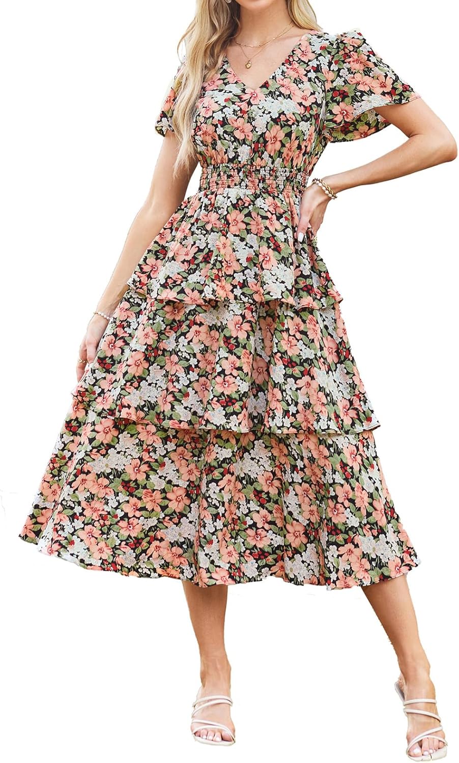 Floral Summer Long Midi Dress for Women - Perfect for Any Occasion