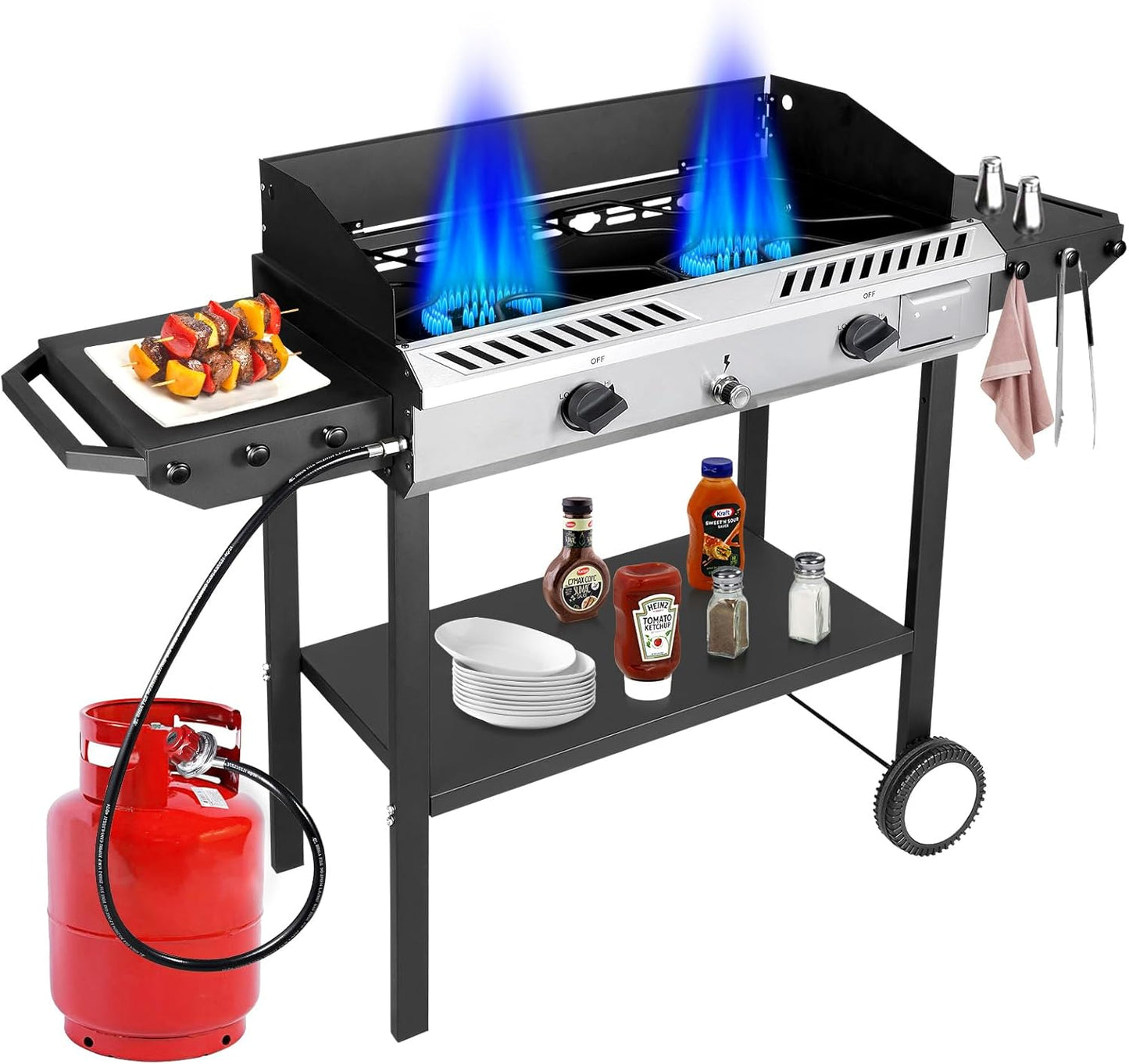 Bestfire 2 Burner Propane Stove for Outdoor Cooking and Frying