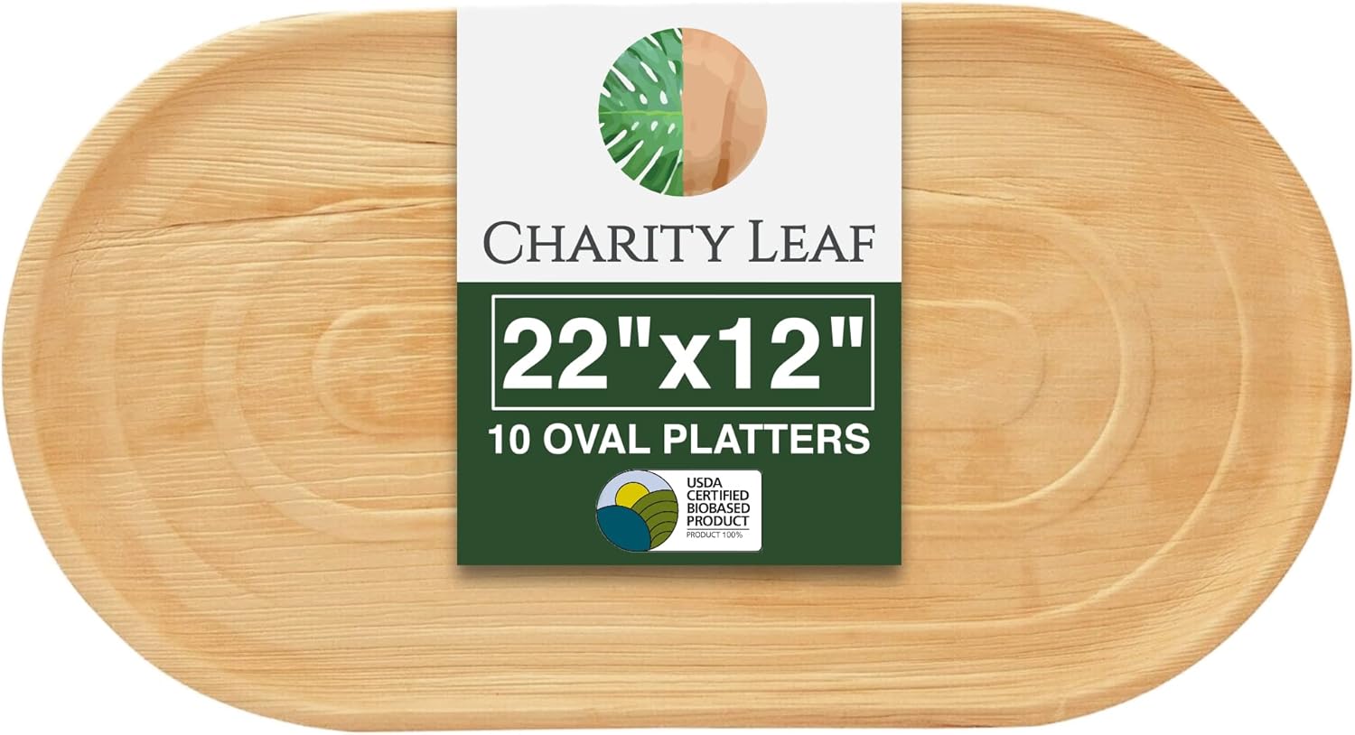 Eco-Friendly Palm Leaf Trays for Events and Charcuterie Boards