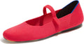 Square Mary Jane Women's Slip-On Flats - Comfortable Machine Washable