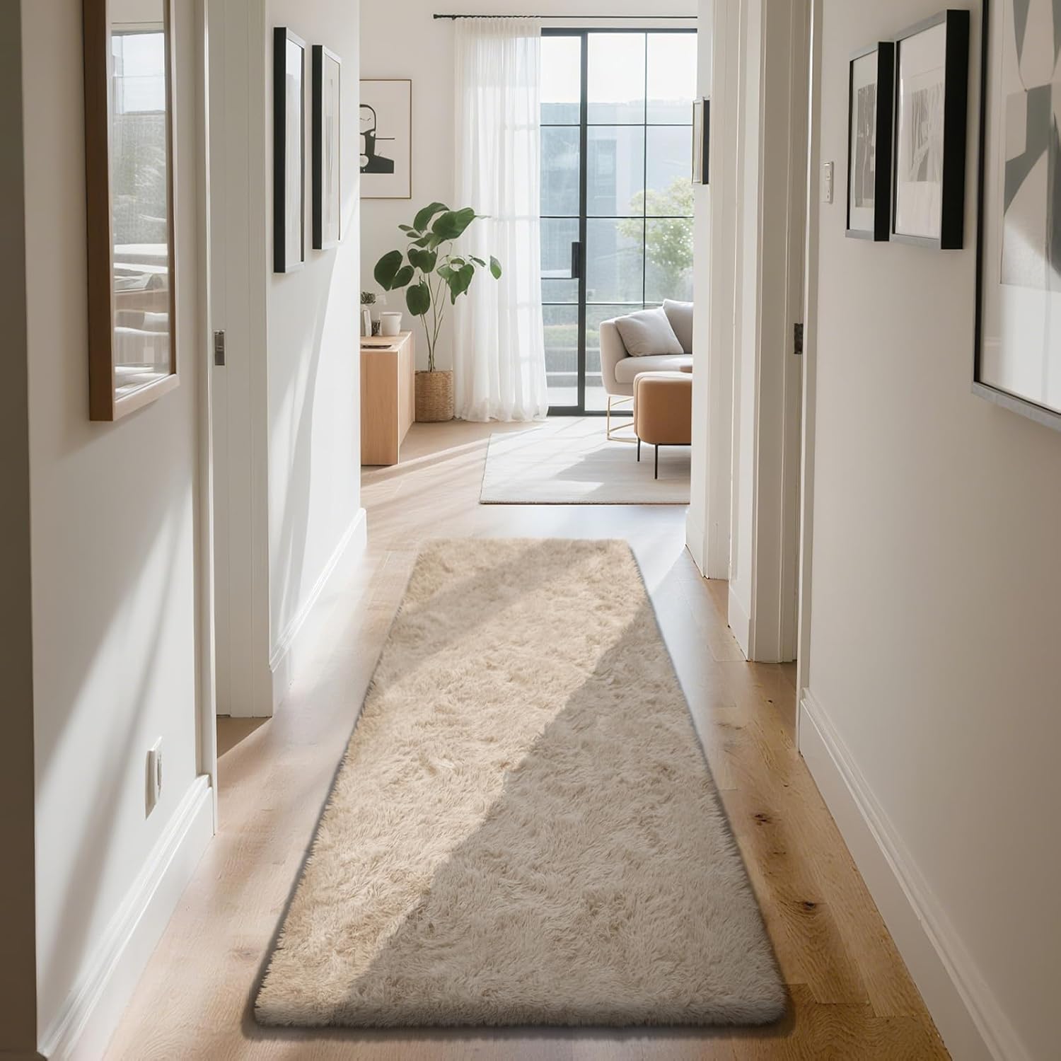 Soft Runner Rugs for Bedroom and Hallways - Fluffy Area Rug
