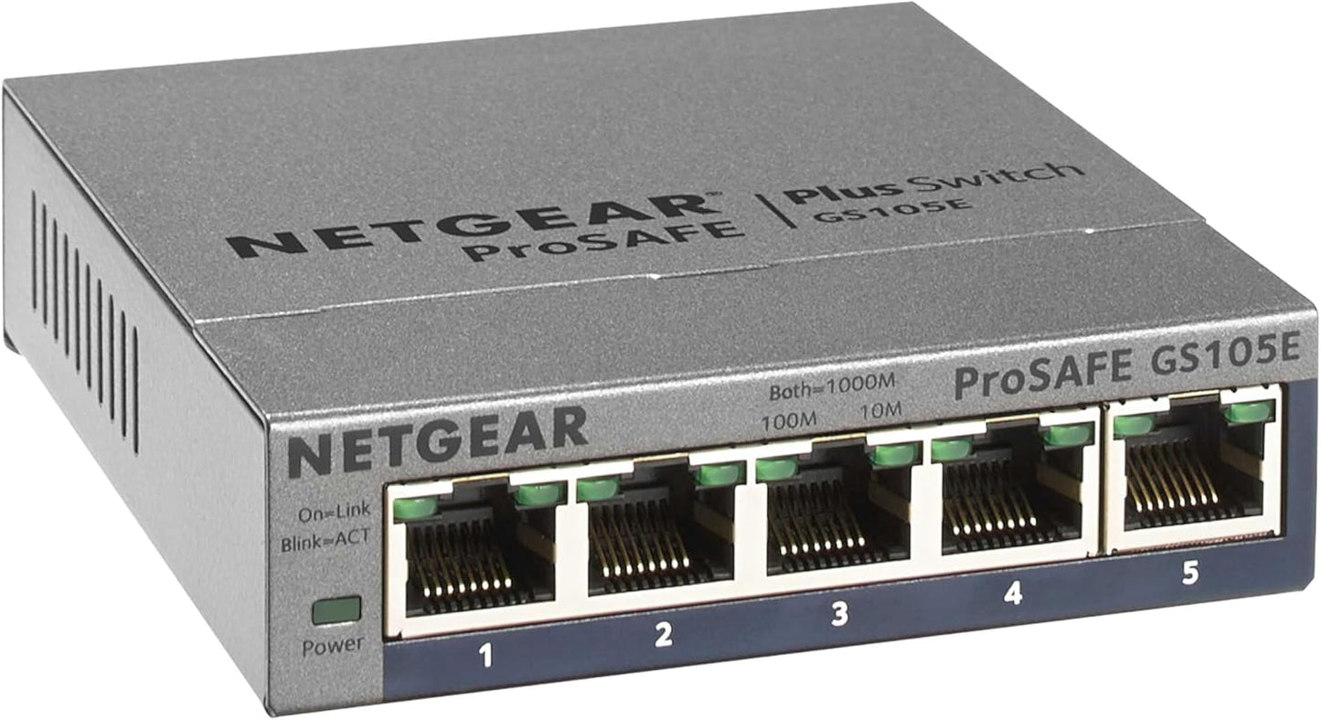 NETGEAR 5-Port Gigabit Ethernet Switch for Smart Networking