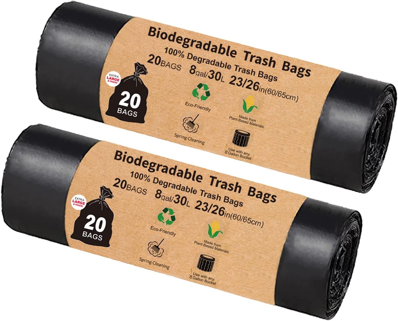 40 Pack Compostable Toilet Bags for Camping