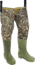 Foxelli Hip Waders Waterproof Camo Waders for Men & Women