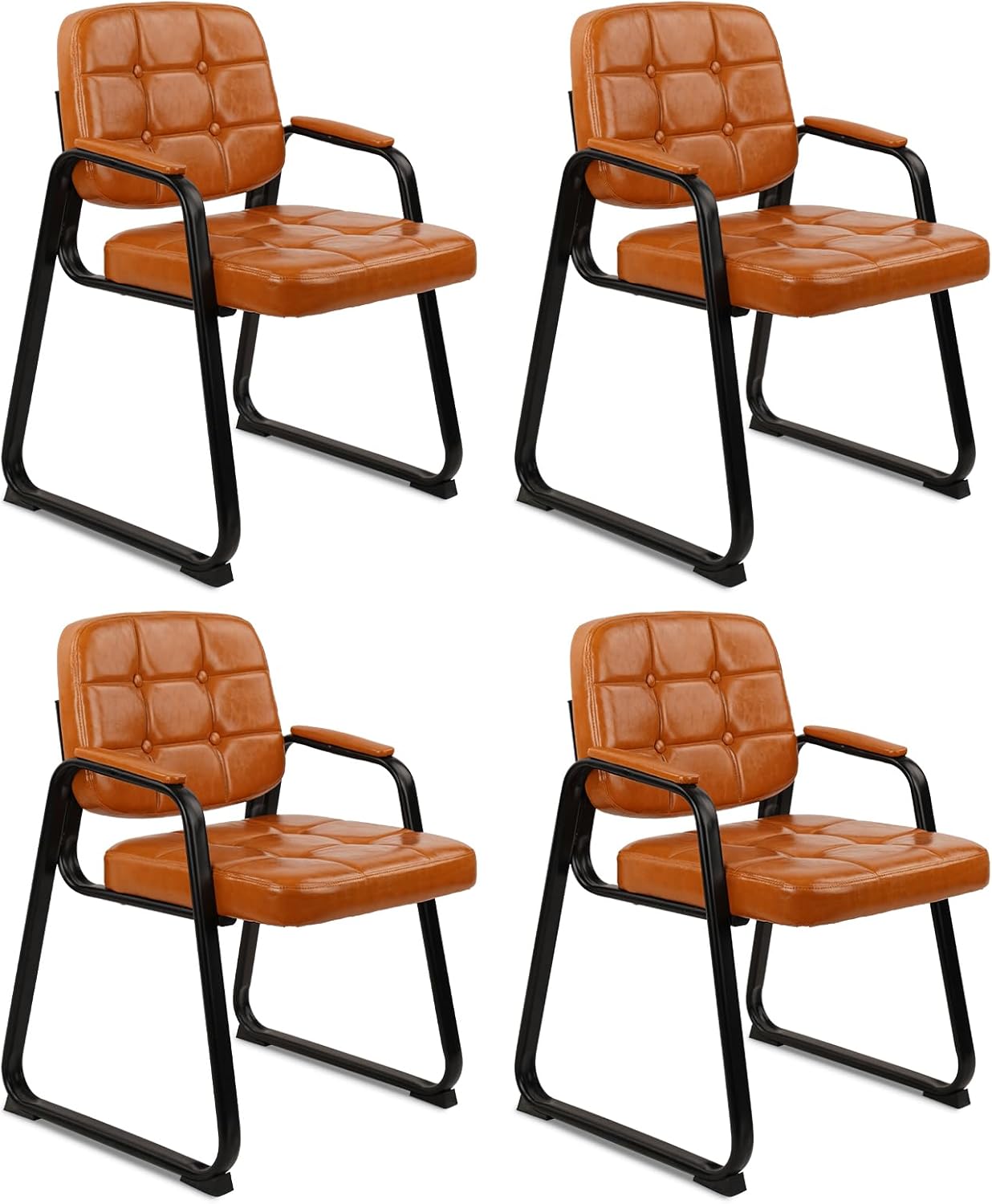 CLATINA Waiting Room Chairs with Padded Arms for Office Use