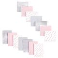 Hudson Baby Unisex Cotton Flannel Burp Cloths and Receiving Blankets
