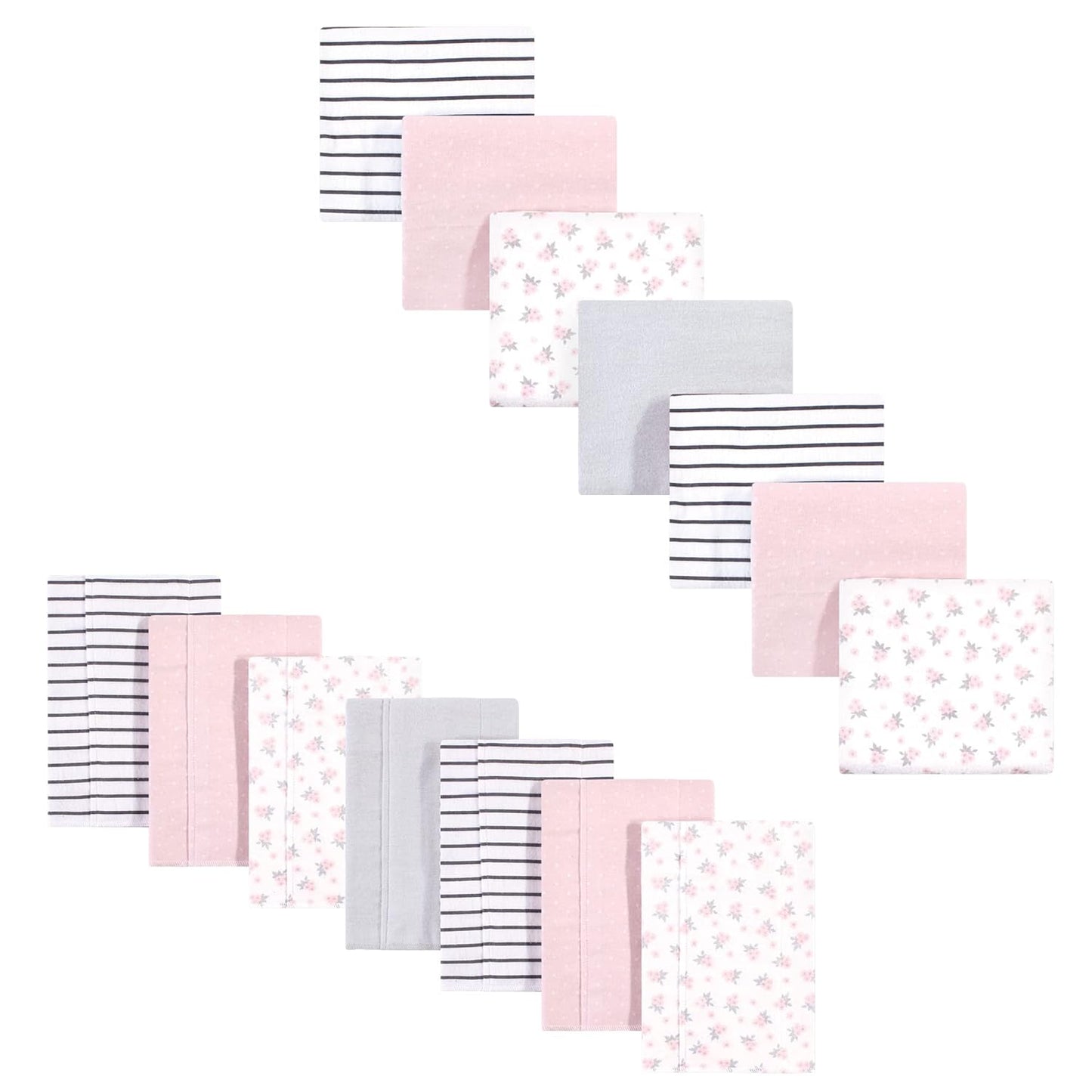Hudson Baby Unisex Baby Cotton Flannel Burp Cloths Set