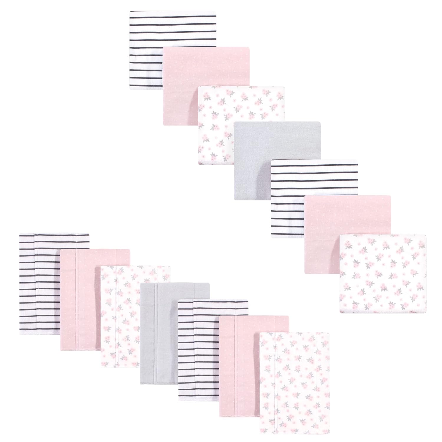 Hudson Baby Unisex Baby Cotton Flannel Burp Cloths Set
