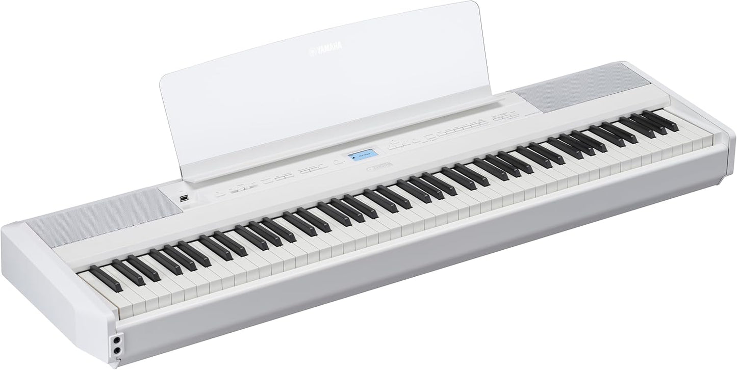Yamaha P525 Digital Piano - Authentic Feel, Classic White