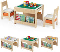 Costzon 4 in 1 Kids Table and Chairs Set for Creative Play