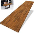 48 x 25 in Solid Wood Table Top Teak Stained Acacia - Durable Desktop