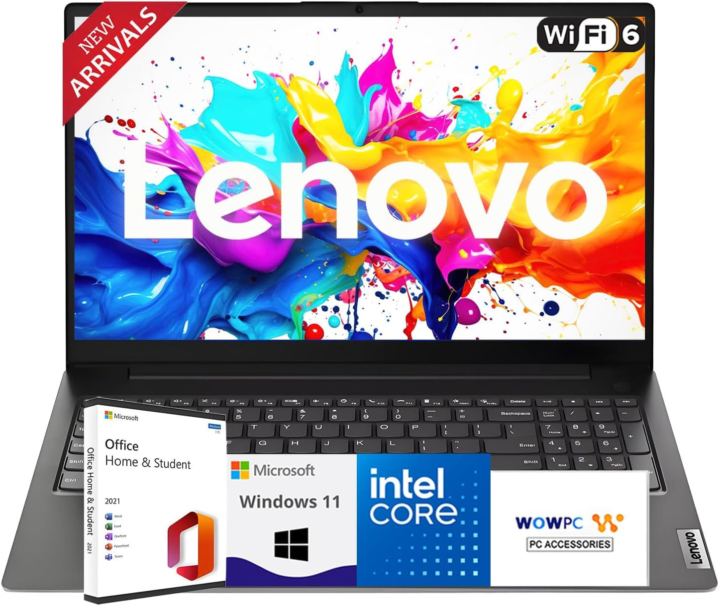 Lenovo V15 Business Laptop with Intel CPU and Microsoft Office