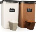 Large Flour Sugar Storage Containers 2 Pack - Airtight Bulk Organizers