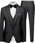 MAGE MALE Men's 3 Pieces Suit Elegant One Button Slim Fit