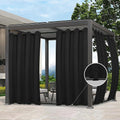 Easy-Going Outdoor Curtains 54x96 in Black - Waterproof Privacy Panels