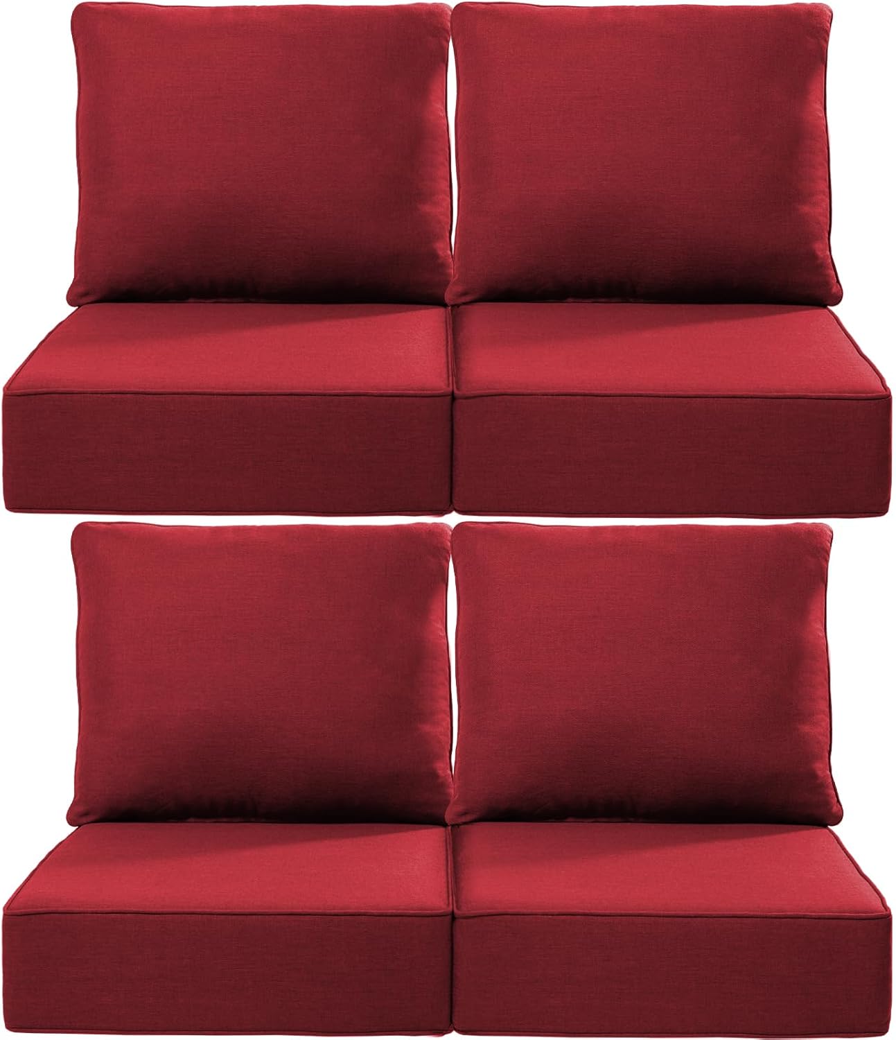 Luxury Outdoor Chair Cushions Set of 4 for Patio Furniture