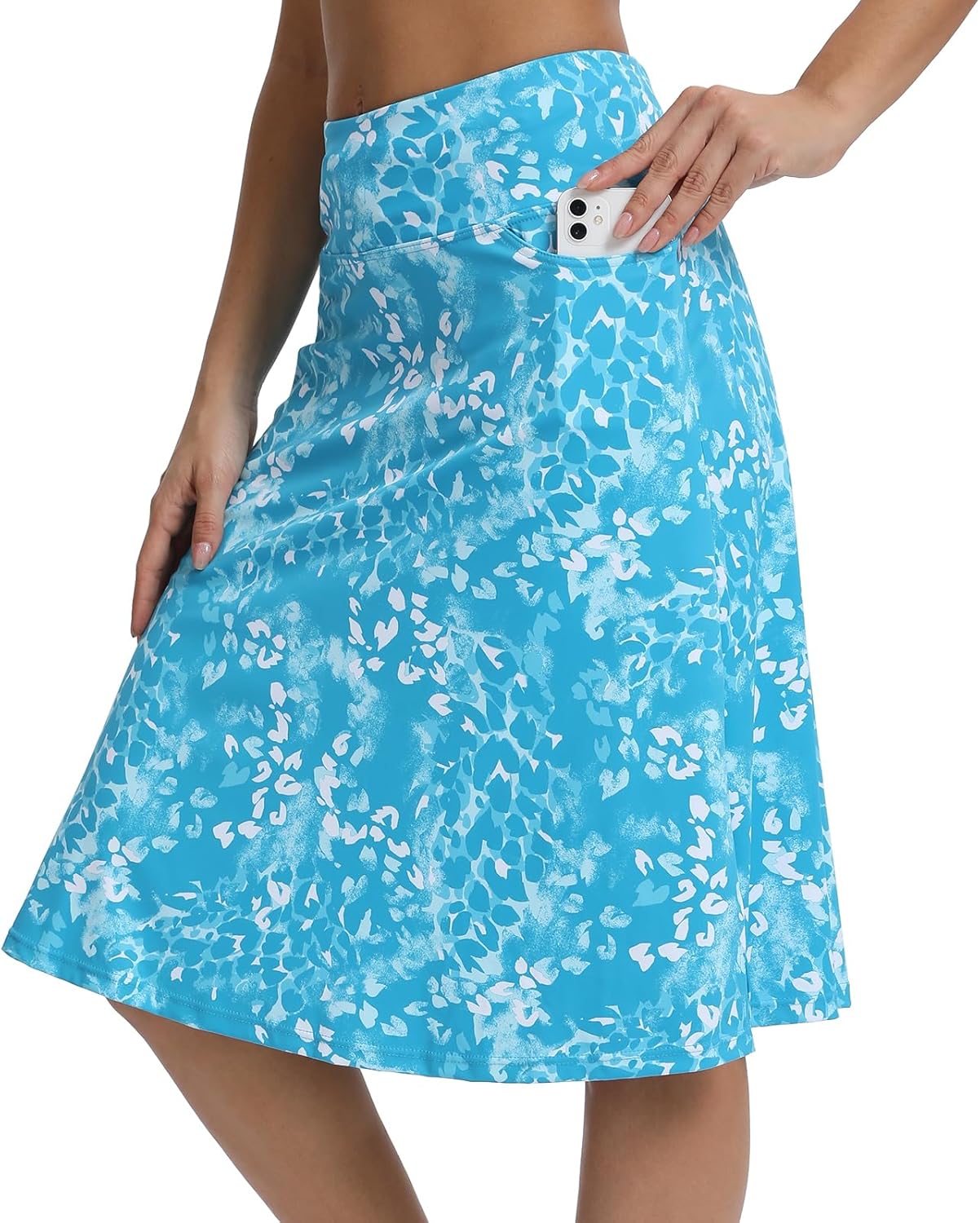 Womens Skorts Modest Knee Length Athletic Midi Active Skirt