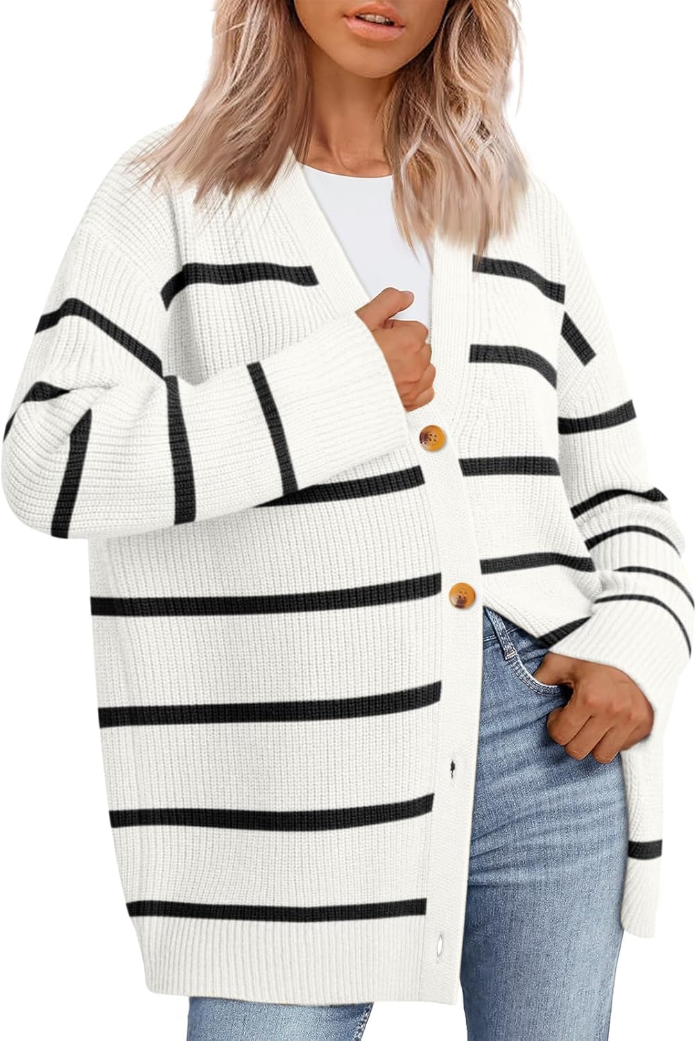 LILLUSORY Women Oversized Cardigan Sweater for Fall Fashion