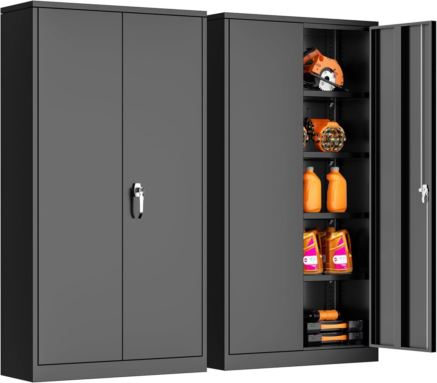 INTERGREAT Metal Garage Storage Cabinet with Lock for Home Use