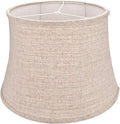 Star Brown Large Drum Lamp Shade 12x16x11 in - Natural Linen